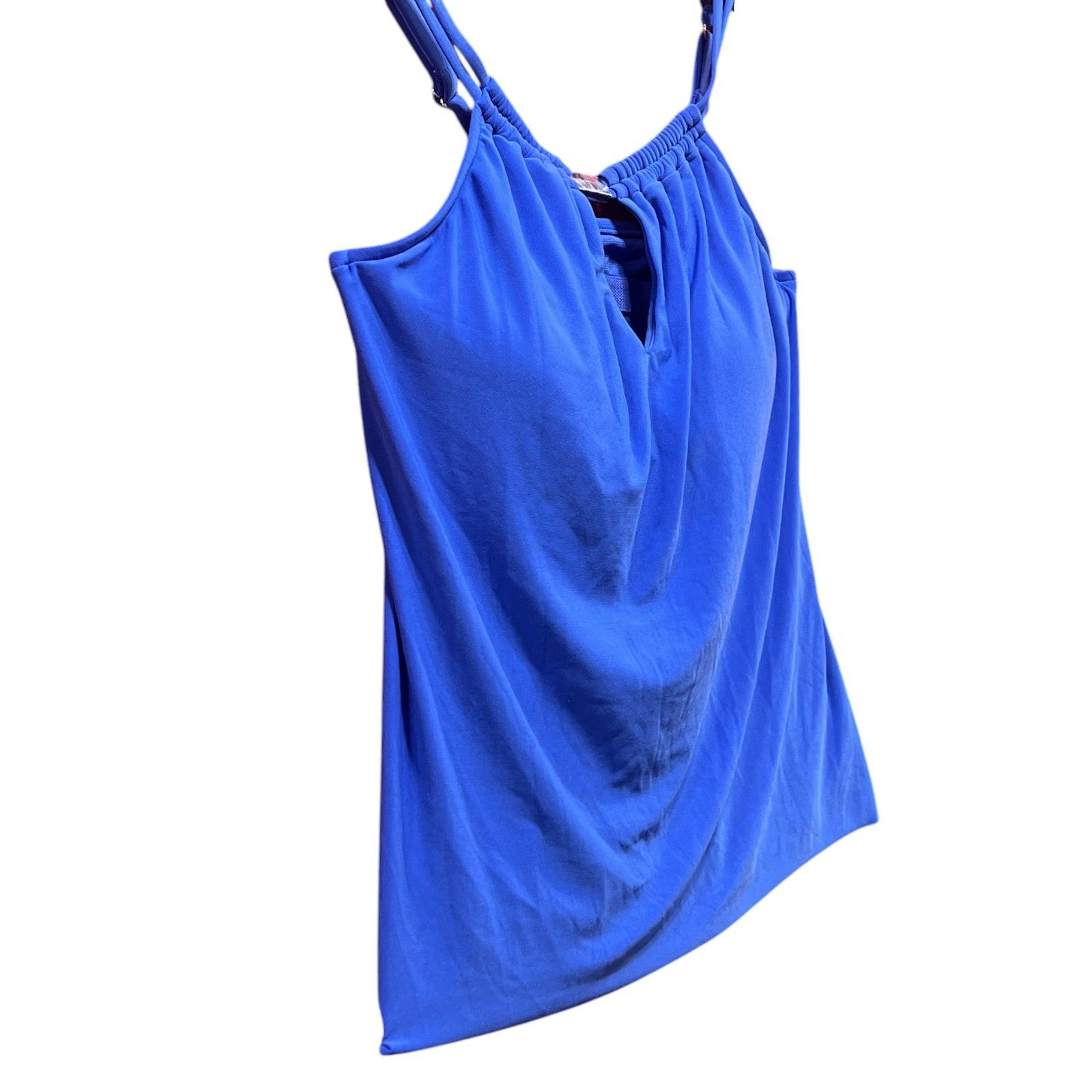 Other Aqua Green - Women's UPF 50 High Neck KeyHole Tankini Top - Size ONE SIZE - 15 Thumbnail