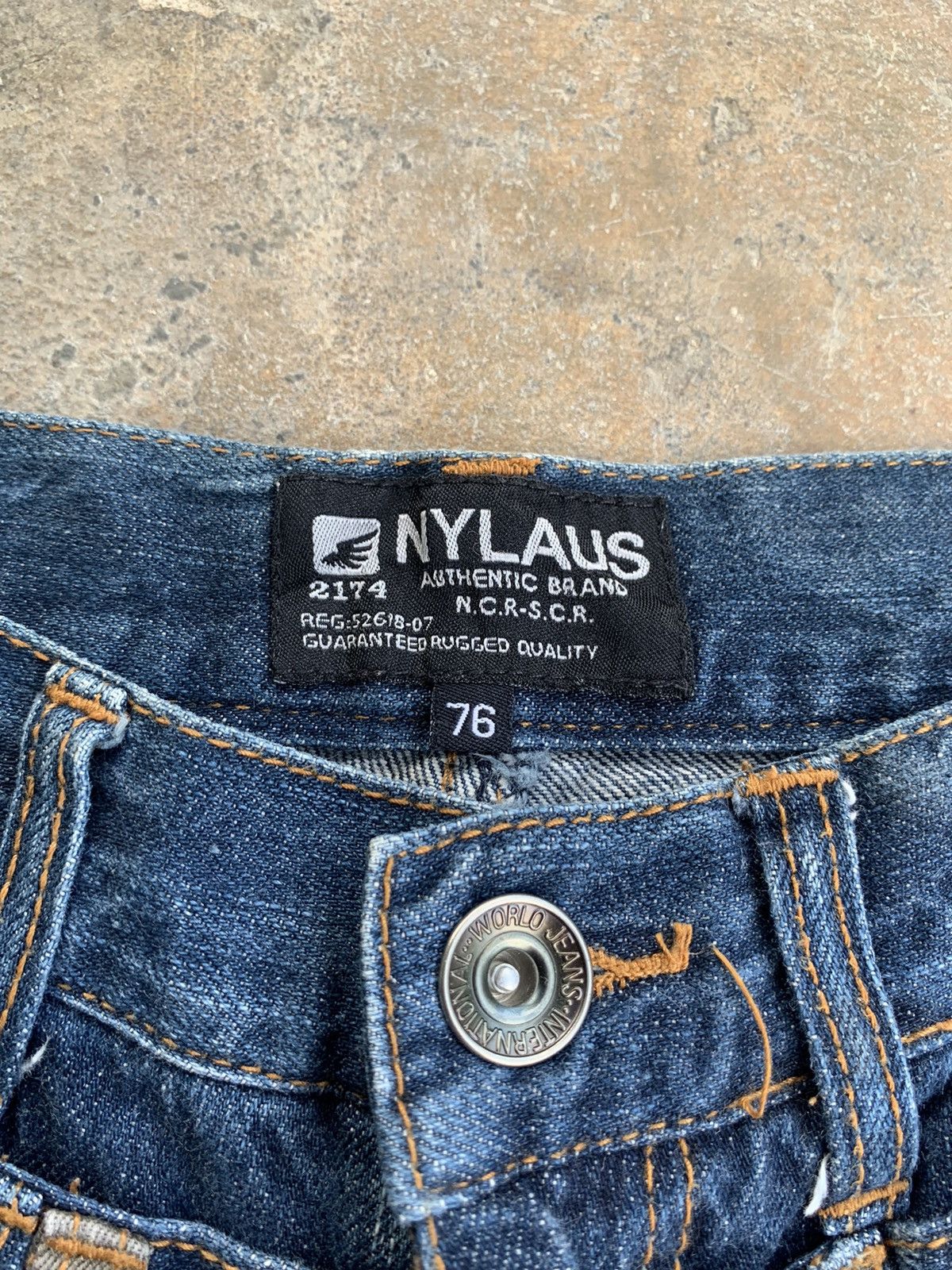 Japanese Brand × Kapital × Vintage NYLAUS DOUBLE WAIST RUSTY DISTRESSED DENIM🎌 Size US 29 - 15 Thumbnail