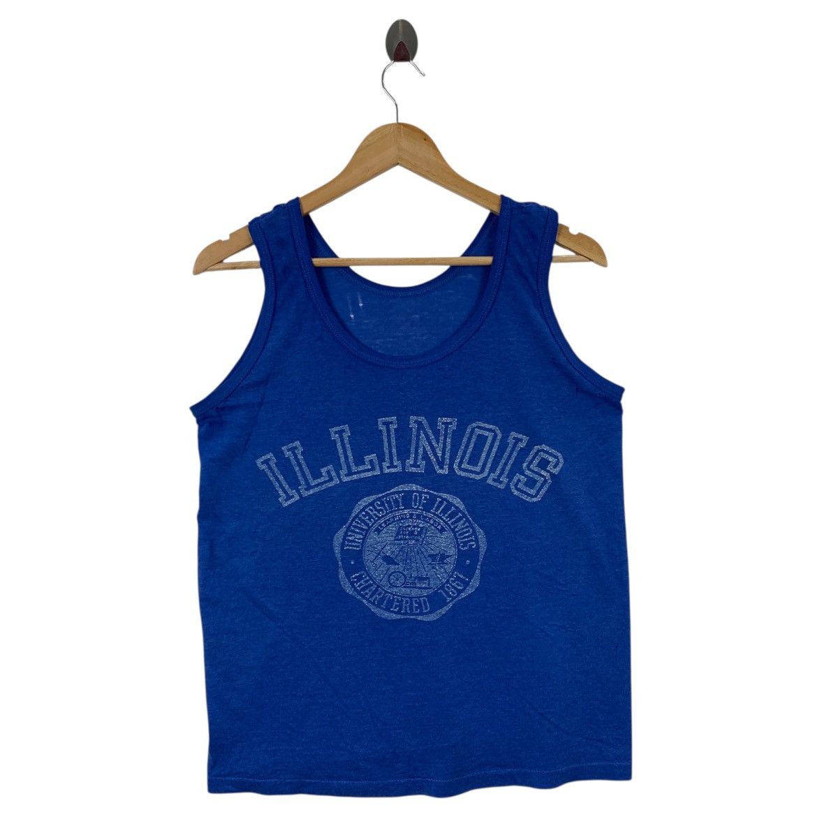 Vintage Vintage 50s UNIVERSITY OF ILLINOIS Memorabilia Tank Tshirt Size US S / EU 44-46 / 1 - 1 Thumbnail