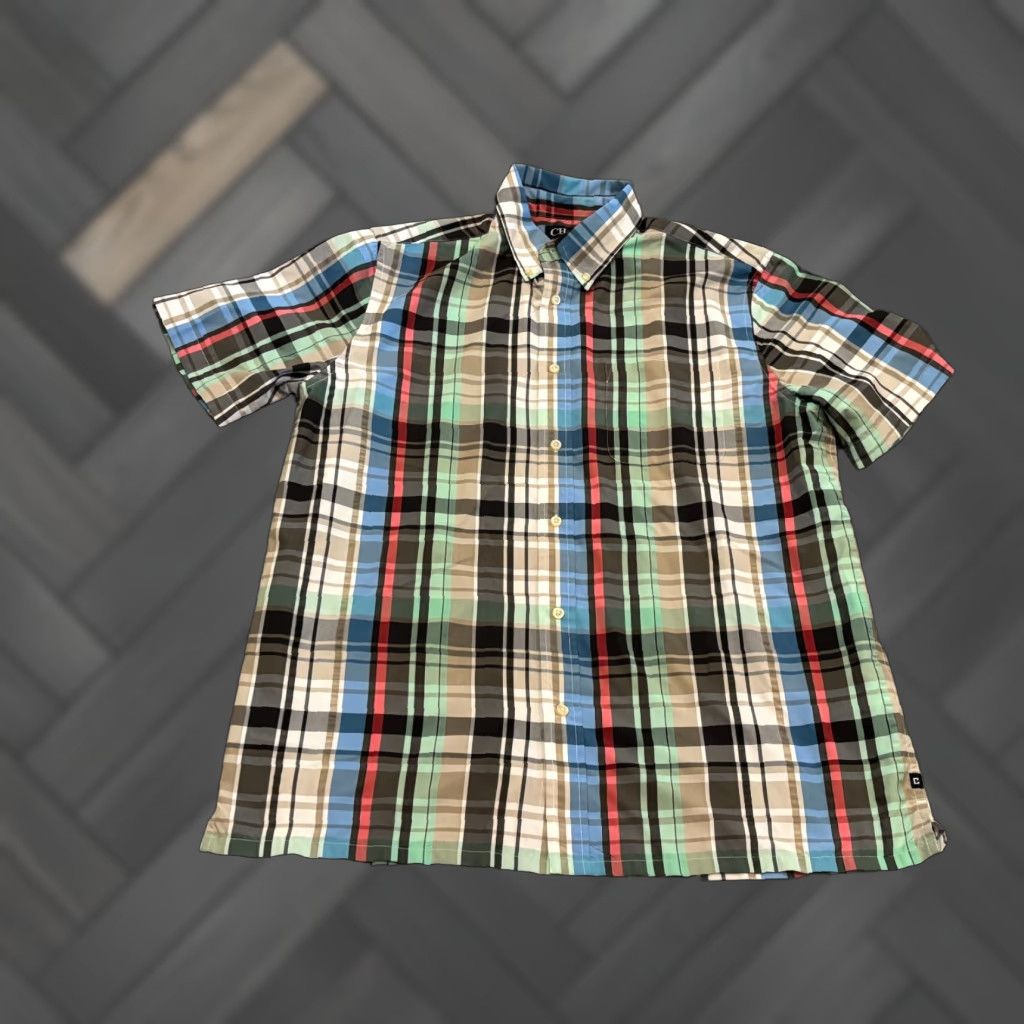Chaps Chaps Shirt Mens Large Multicolor Plaid Performance Button-Down Short Sleeve Top Size US L / EU 52-54 / 3 - 1 Thumbnail