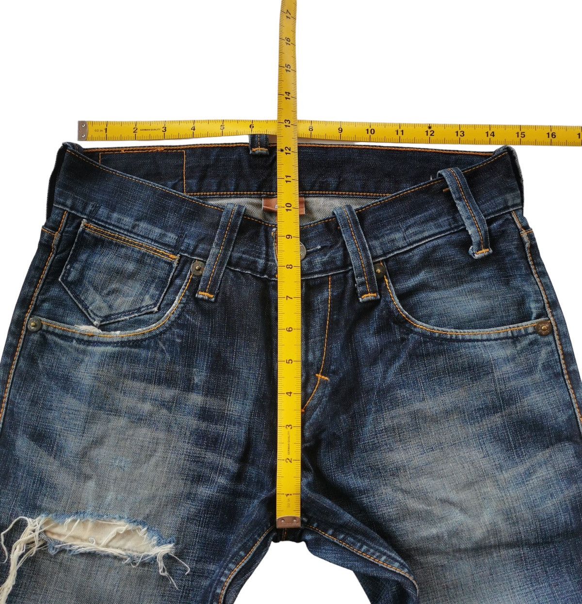 Levi's Jeans Levis 504 Straight distressed fuck jeans Size US 29 - 4 Thumbnail