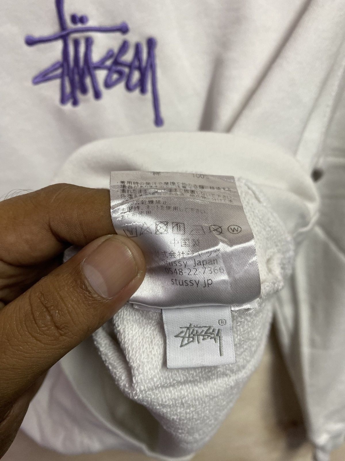 Stussy Stüssy Basic Crew sweatshirt in white Size S / US 4 / IT 40 - 4 Thumbnail