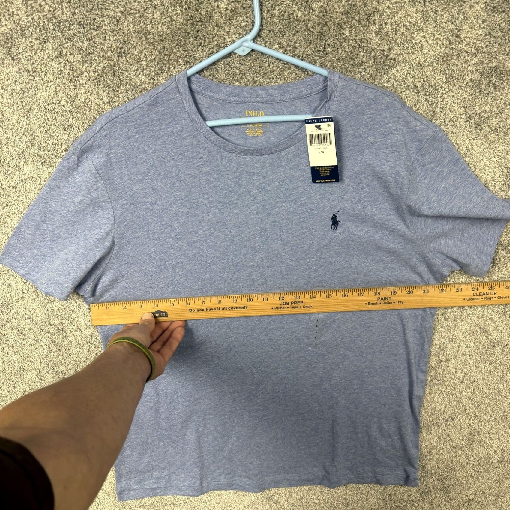 Polo Ralph Lauren Polo Ralph Lauren T-Shirt Men L Blue Crew Neck Short Sleeve Solid Logo Embroidered Vintage No Size US L / EU 52-54 / 3 - 5 Thumbnail