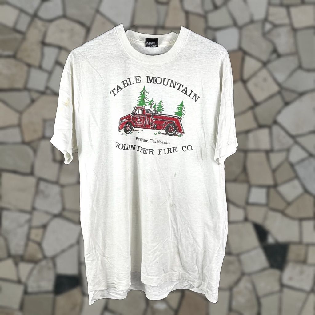 Vintage VINTAGE 80s 1984 Table Mountain Volunteer Fire Company T-shirt Prather CA XL XL Size US XL / EU 56 / 4 - 1 Thumbnail