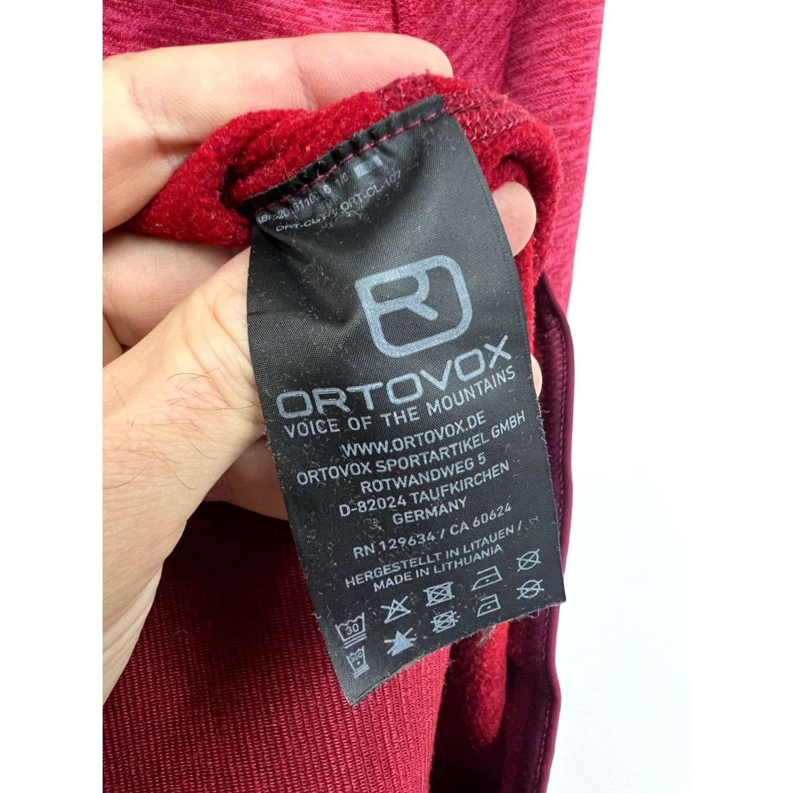 ORTOVOX ORTOVOX Merino Inside Zip Hoodie Women's M Crimson Logo Vintage? No (N/A) Size M / US 6-8 / IT 42-44 - 5 Thumbnail