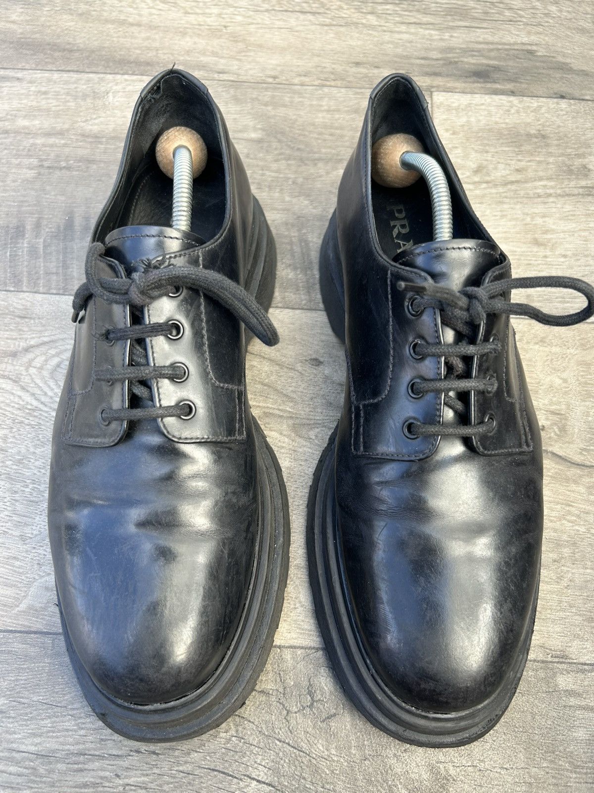 Prada Prada leather derby shoe. Size US 10 / EU 43 - 1 Thumbnail