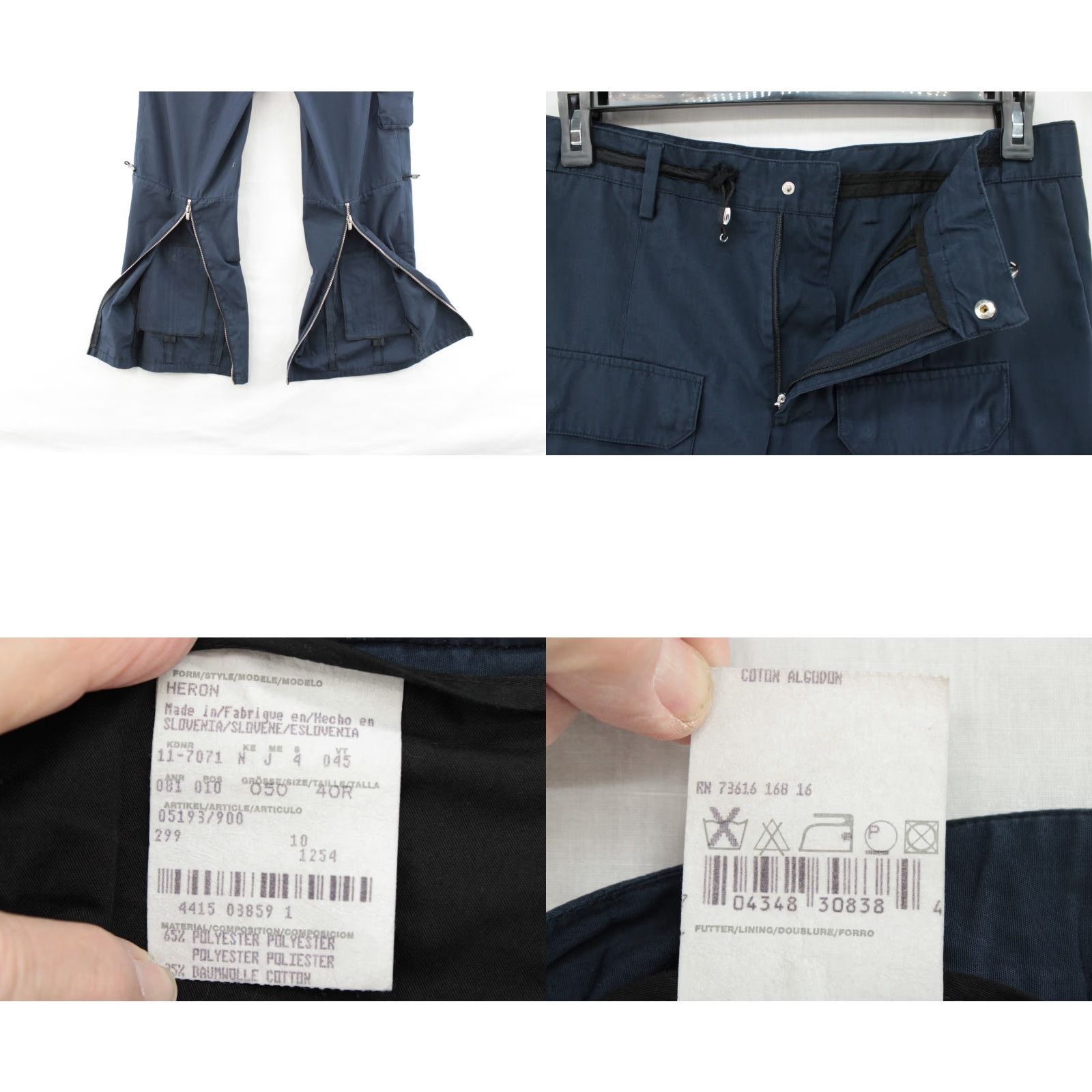 Hugo Boss VINTAGE Hugo Boss Heron Cargo Pants Mens 36X33 Cargo Pocket Five-Pocket Design Blue Slim? Wait. Size US 36 / EU 52 - 8 Thumbnail