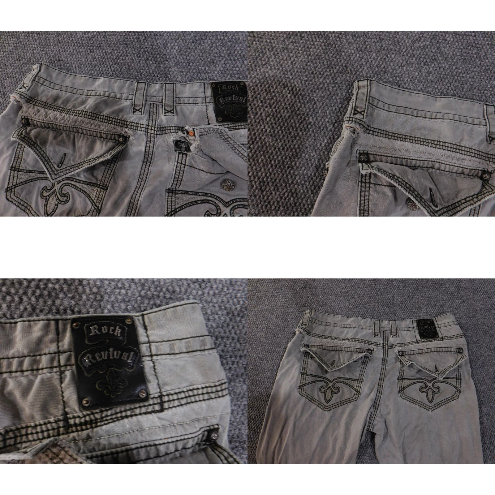 Vintage VINTAGE Rock Revival Jeans Mens 40 Sage Green RPMU08T2 Straight Leg Embroidered Pockets Size US 40 / EU 56 - 10 Thumbnail