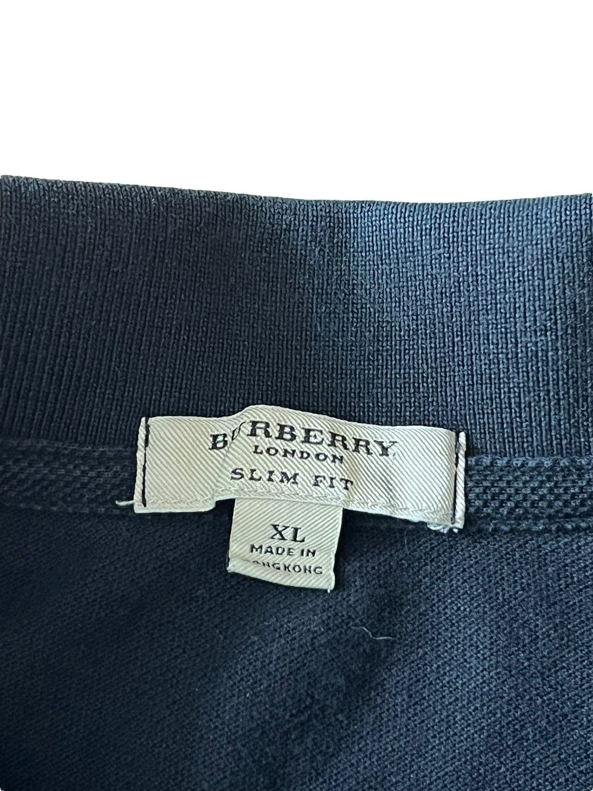 Burberry × Designer × Vintage Burberry London Slim Fit Polo Shirt Black Men’s XL Size US XL / EU 56 / 4 - 4 Thumbnail