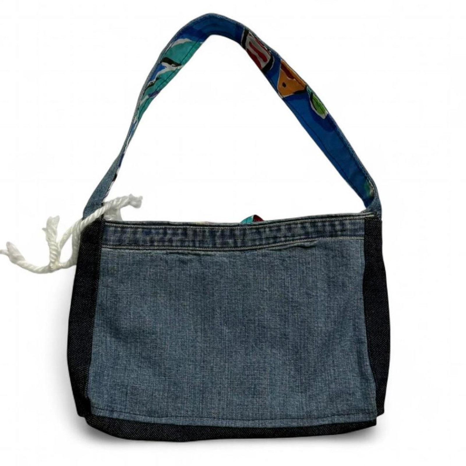 Other Handmade Up cycled Denim Mini Shoulder Purse Seashell Heart Size ONE SIZE - 3 Thumbnail