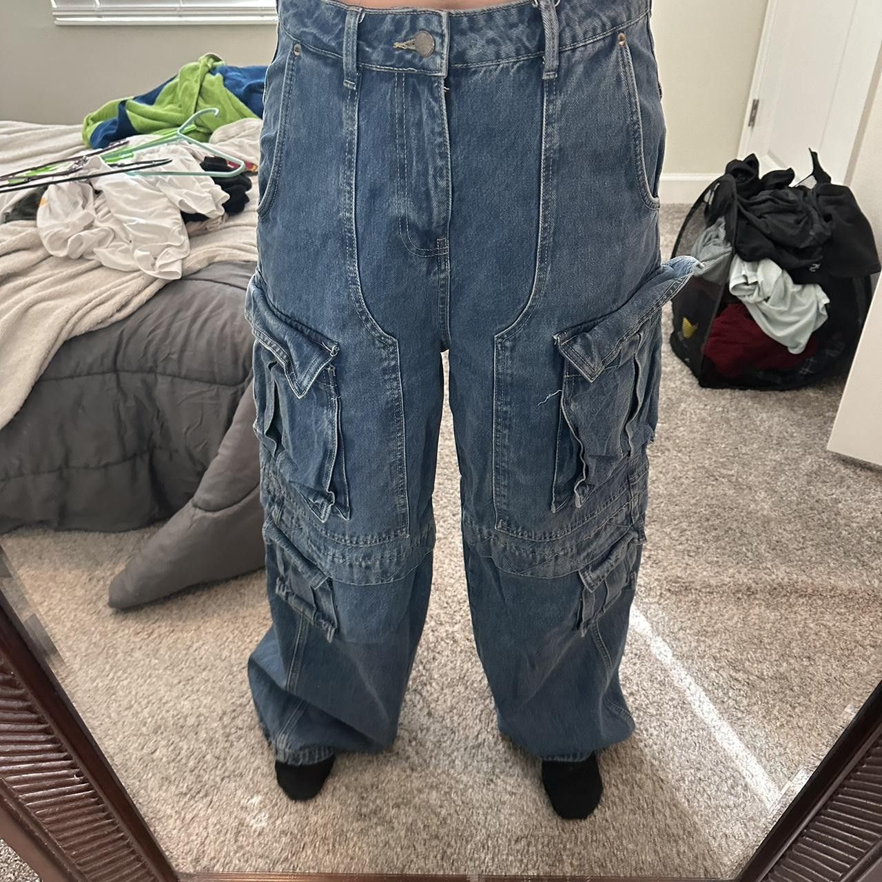 Zara Zara Multi Cargo Jeans Size 28" / US 6 / IT 42 - 4 Thumbnail
