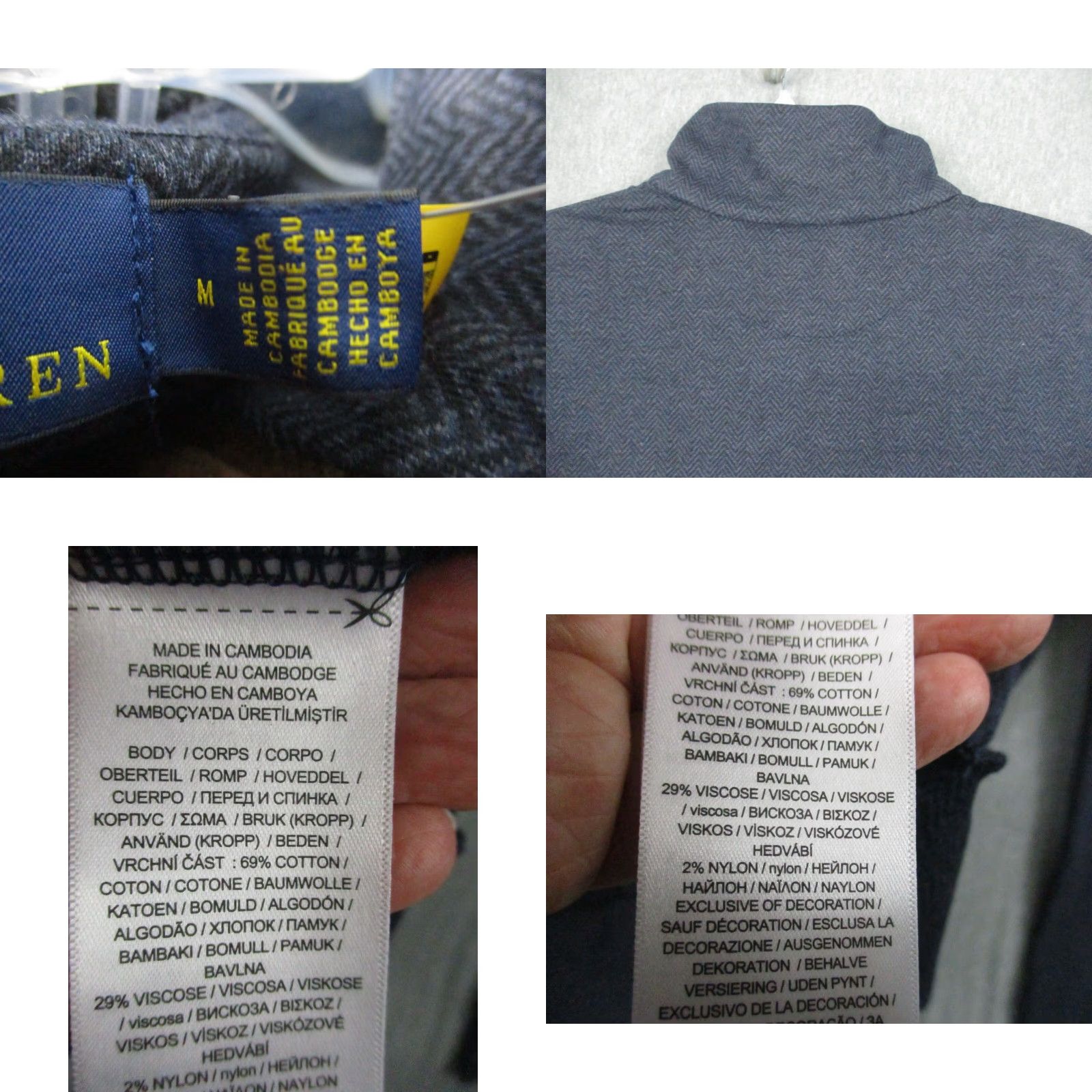Ralph Lauren **Ralph Lauren Herringbone Navy Men's Sweater Size M High Neck Button** User: Ralph Lauren Herringbone Navy Men's Sweater Size M High Neck Button Size US M / EU 48-50 / 2 - 8 Thumbnail