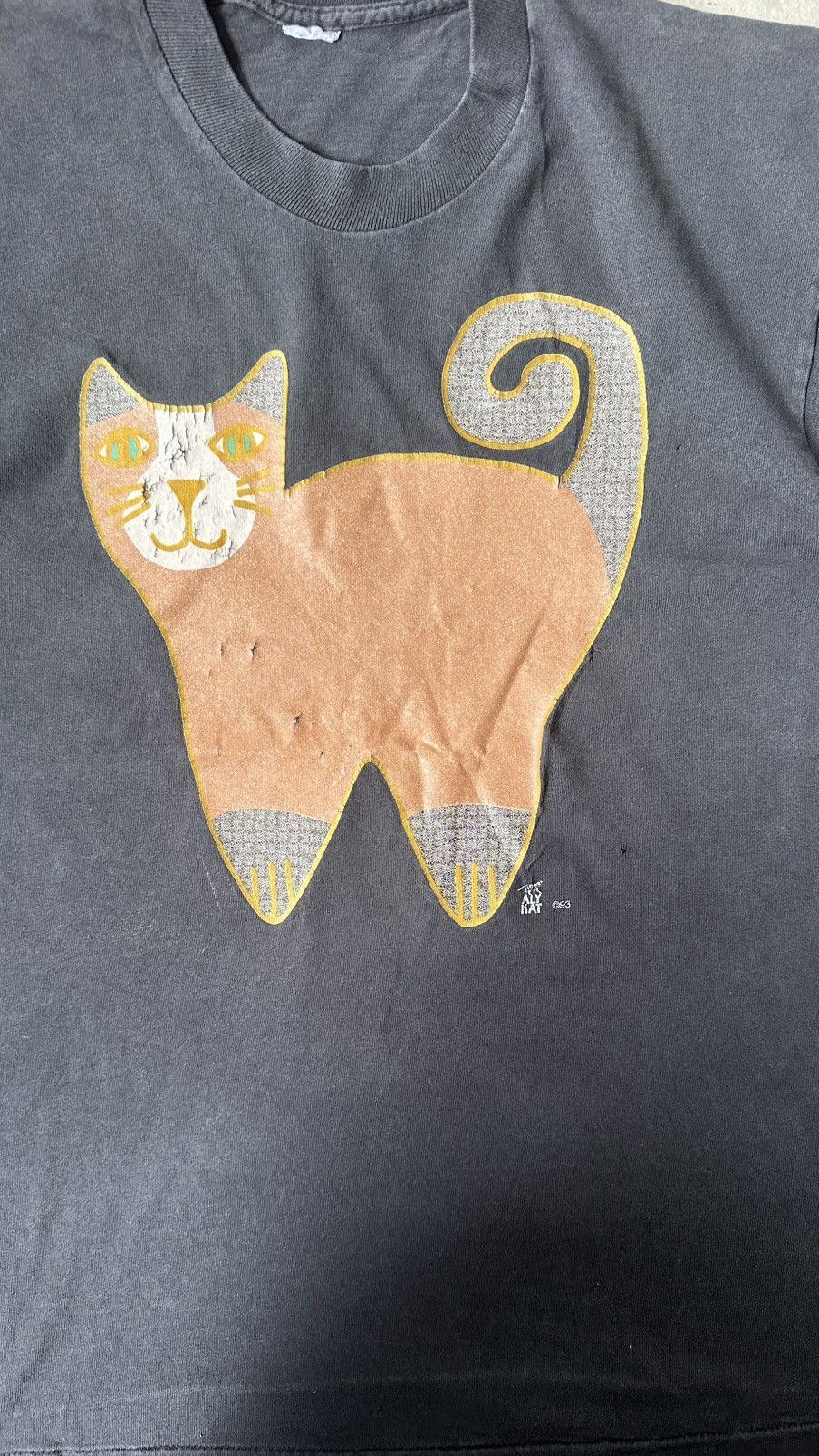 Vintage VINTAGE ALY CAT 90S TEE Size US M / EU 48-50 / 2 - 2 Thumbnail