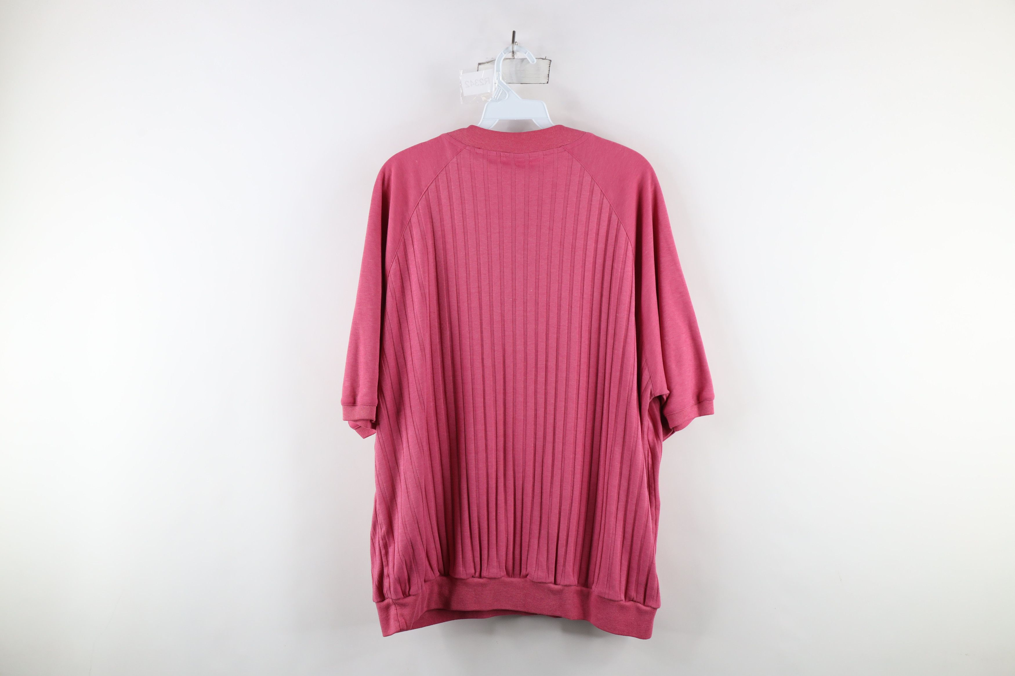 Vintage Vintage 90s Streetwear Ribbed Knit Pullover Henley T-Shirt Size US XXL / EU 58 / 5 - 9 Thumbnail