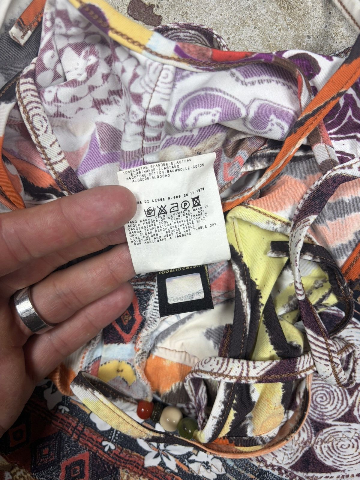 Just Cavalli 2000s Just Cavalli Beaded Double Strap Top Patchwork Corset Size XS / US 0-2 / IT 36-38 - 10 Thumbnail