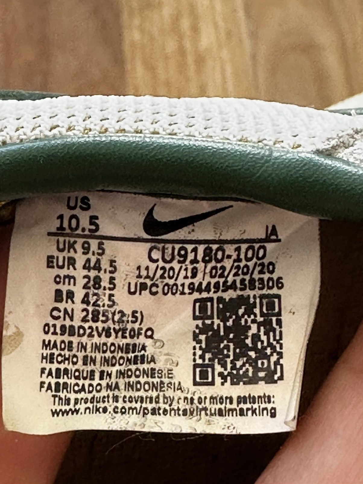 Nike Nike Killshot OG SP - Sail/Green - US10.5 Size US 10.5 / EU 43-44 - 7 Thumbnail