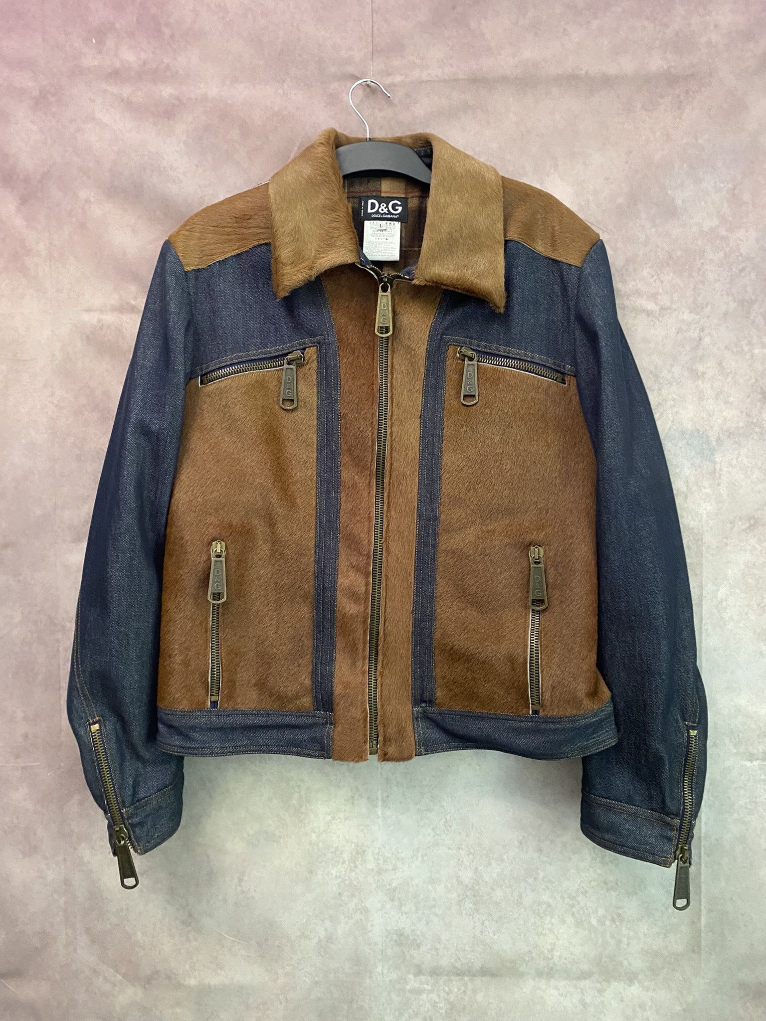 Dolce & Gabbana Dolce&Gabbana Denim Jacket Pony Hair Very Rare Size US L / EU 52-54 / 3 - 1 Thumbnail