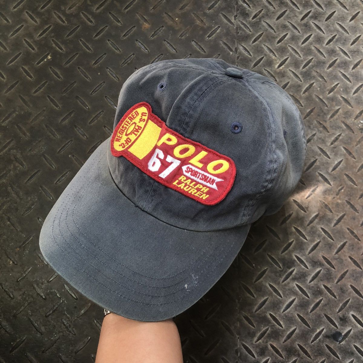 Polo Ralph Lauren 🔥RARE🔥 Vintage Polo Sportsman 67 Sunfaded Hat Size ONE SIZE - 2 Thumbnail
