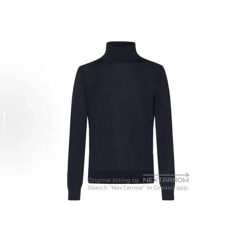Loro Piana Loro Piana Navy Blue Baby Cashmere Knit High-Neck Size XS / US 0-2 / IT 36-38 - 6 Thumbnail