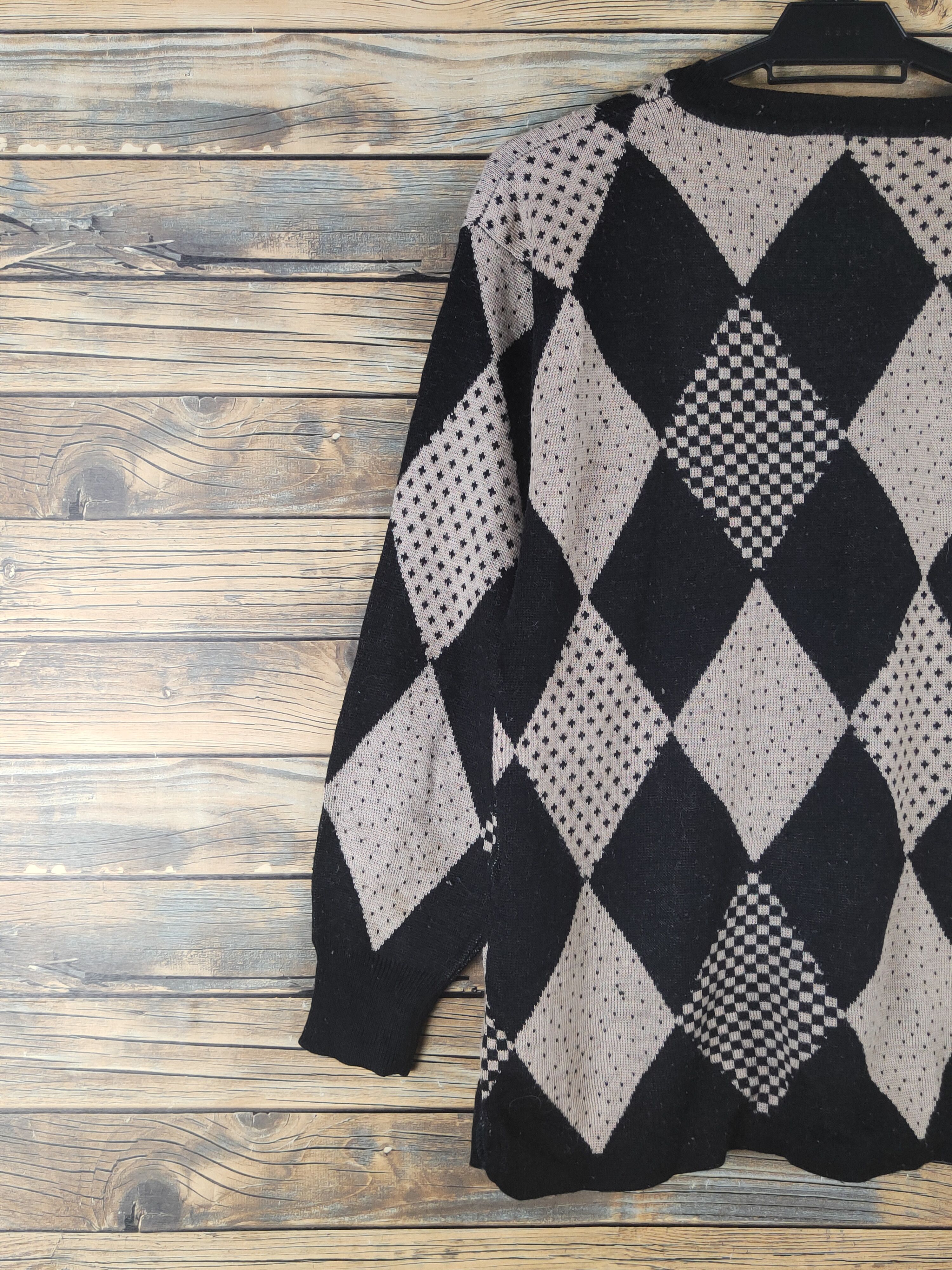 Homespun Knitwear Polhlene Black Brown Knitwear Long Sleeve T-shirts #W1530 Size M / US 6-8 / IT 42-44 - 8 Thumbnail