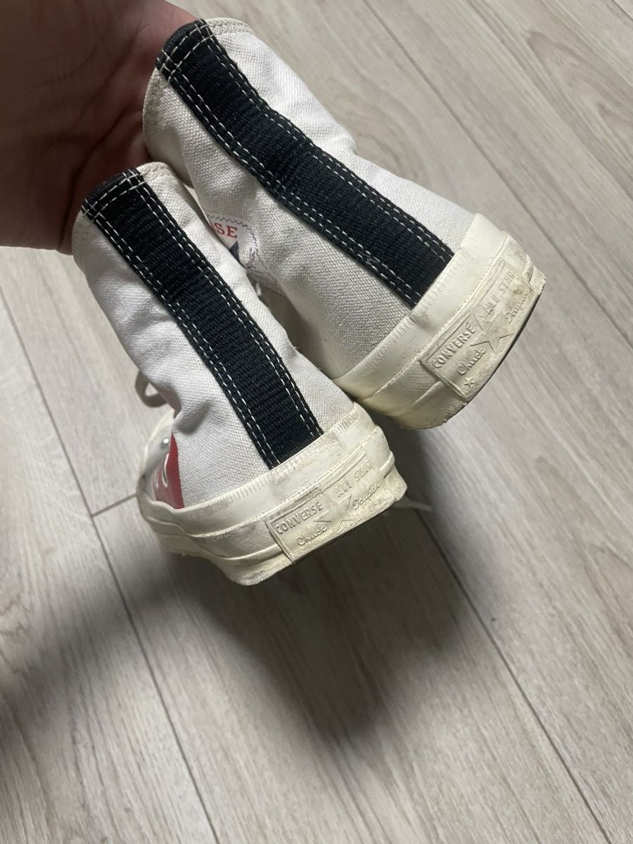 Comme des Garcons Comme des Garçons Play Converse Chuck Taylor White Sneakers Size US 6 / EU 39 - 5 Thumbnail