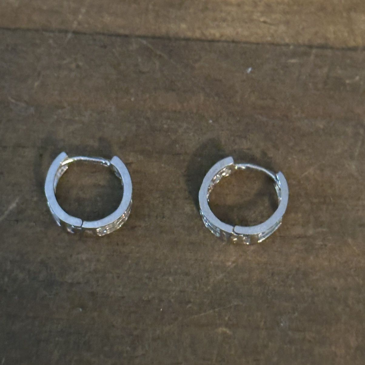 Other 14K white gold cubic zirconia mini hoop earrings Size ONE SIZE - 7 Thumbnail