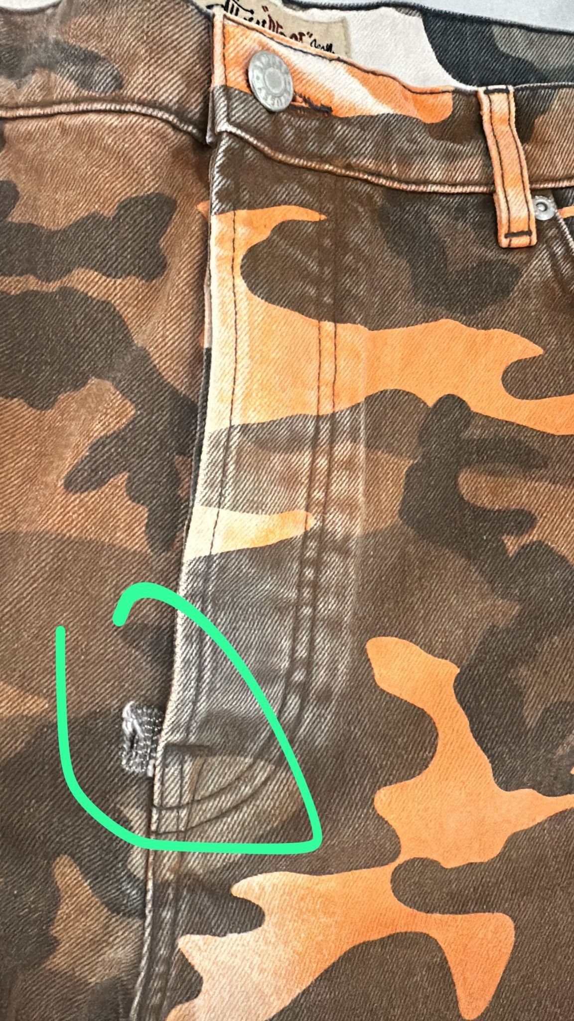 Stussy Stüssy Dye Big Ol Spray Jeans Orange Camo Size 34 Size US 34 / EU 50 - 3 Thumbnail