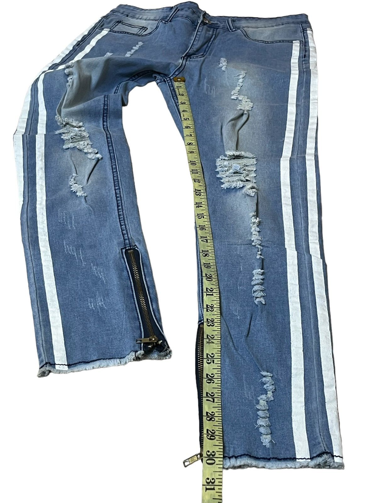 Japanese Brand JAPANESE DENIM STRETCH COTTON DISTRESS STYLE JEANS Size US 32 / EU 48 - 15 Thumbnail