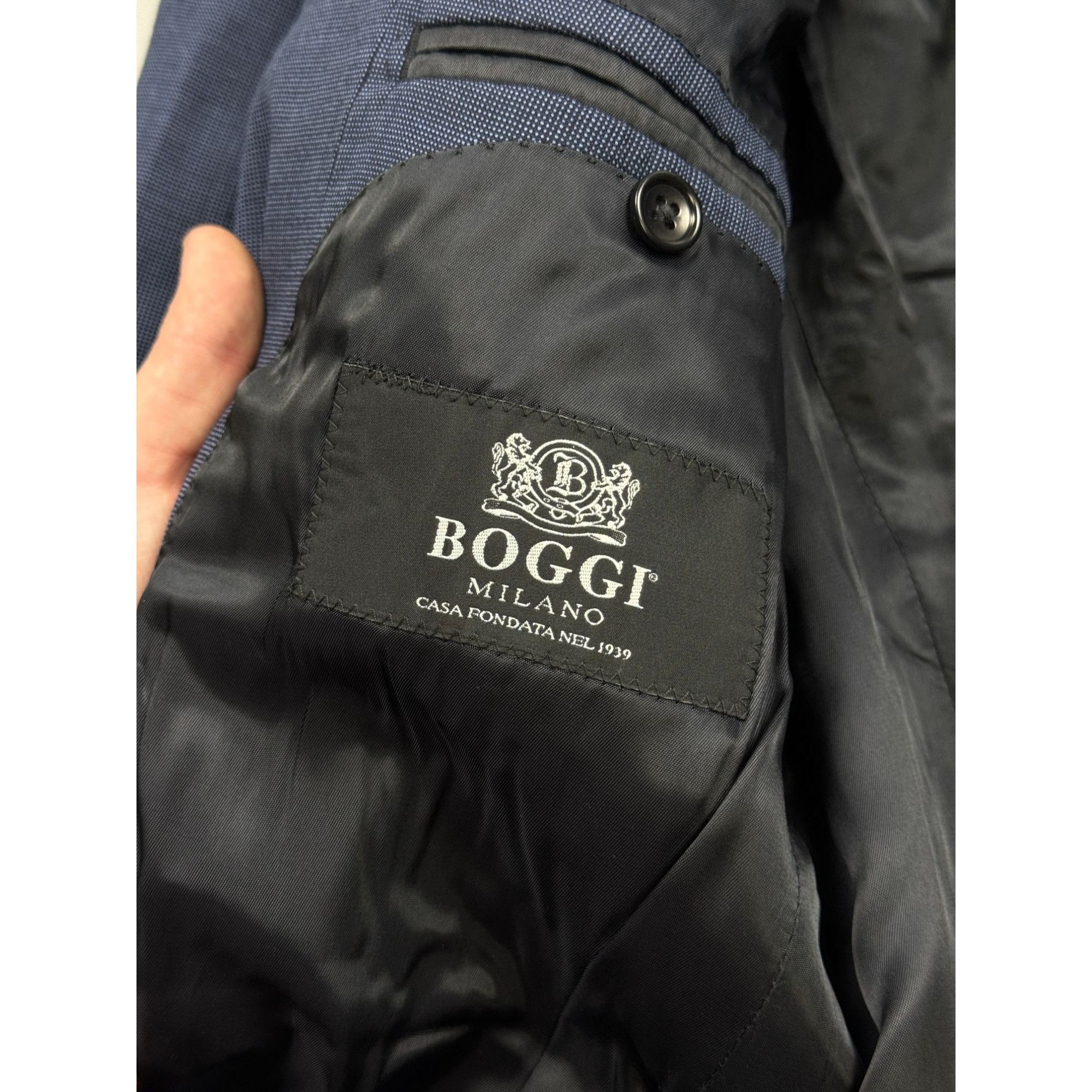 Boggi Boggi Milano Blue Two Button Wool Blazer (Y1231) Size 42R - 4 Thumbnail
