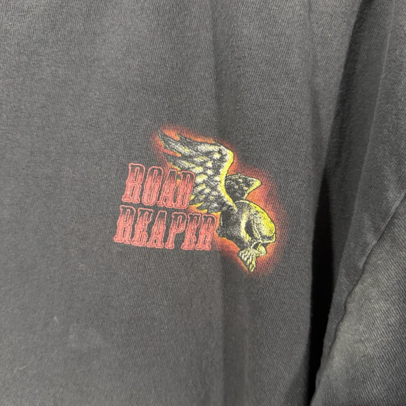 Vintage VINTAGE Biker T Shirt Gray Reaper Men L Size US L / EU 52-54 / 3 - 7 Thumbnail