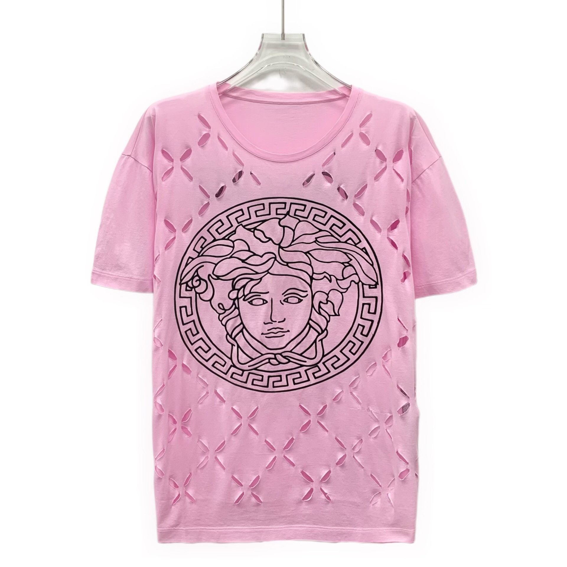Versace Versace Pink T-Shirt L Women Size L / US 10 / IT 46 - 1 Thumbnail