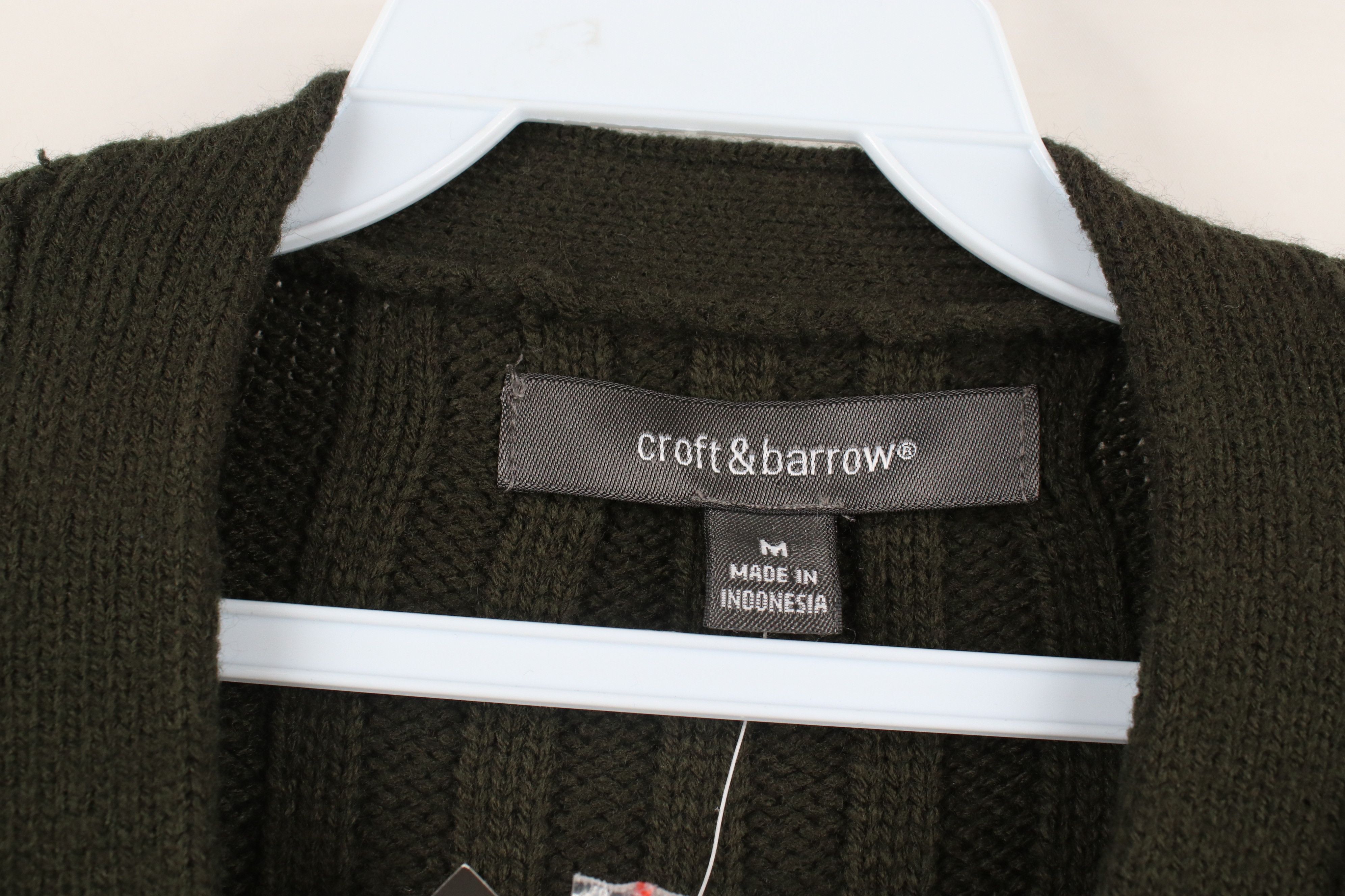 Vintage Deadstock Vintage 90s Streetwear Cable Knit Cardigan Sweater Size US M / EU 48-50 / 2 - 5 Thumbnail