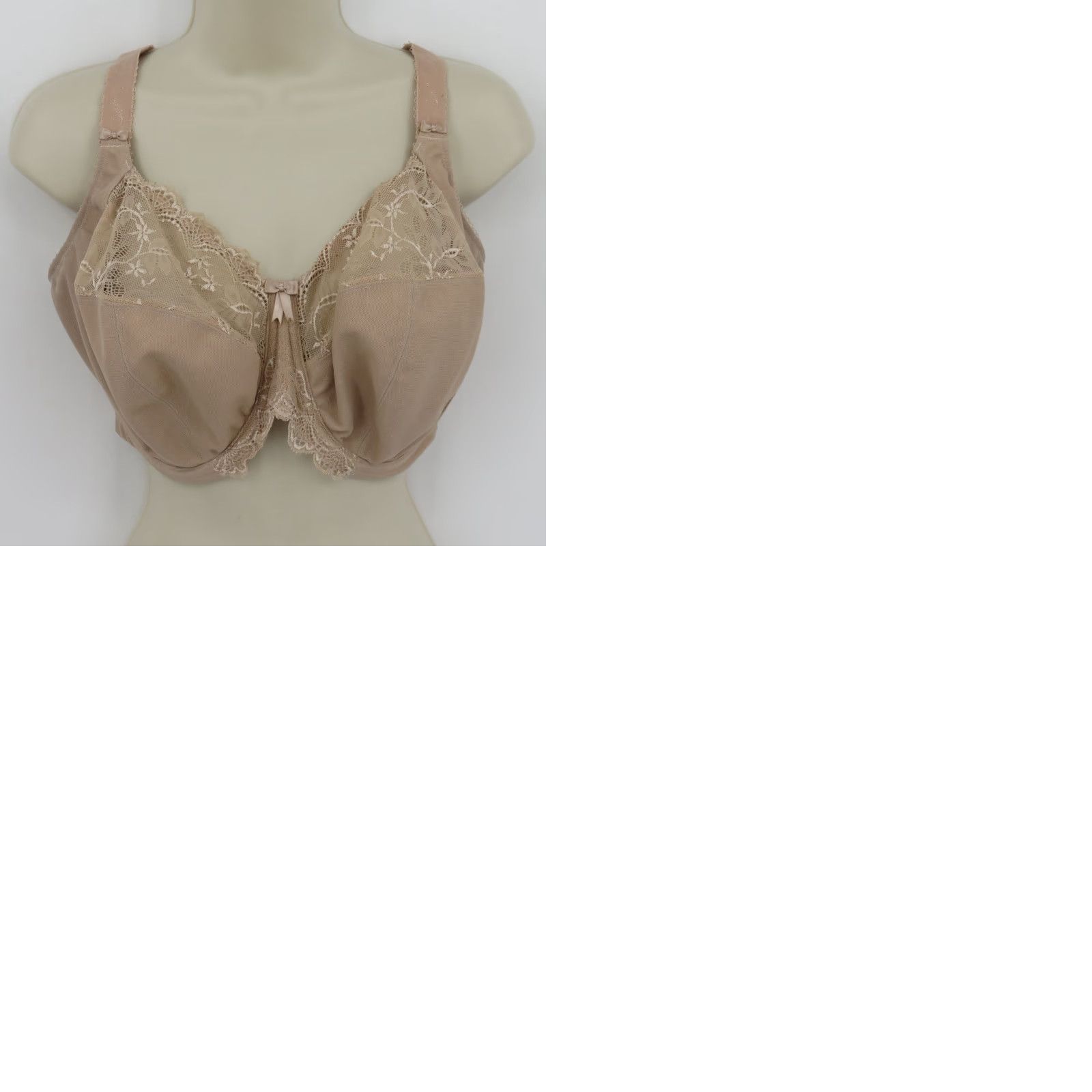 Vintage Elomi Bra 36L Meredith Style 4440 Stretch Lace Banded Underwire Unlined Womens Size ONE SIZE - 10 Thumbnail