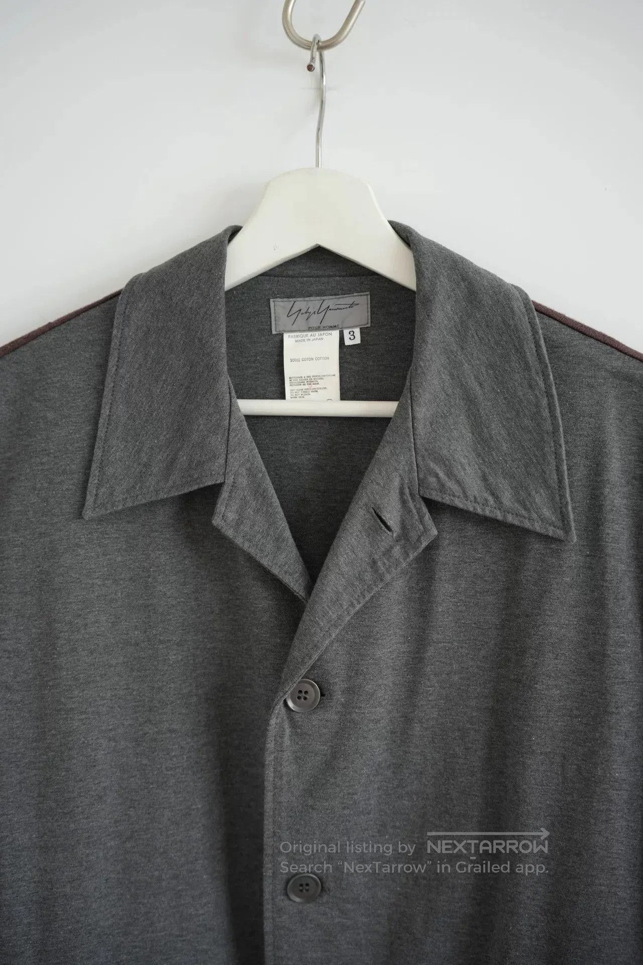 Yohji Yamamoto gray and brown patchwork shirt. Size US M / EU 48-50 / 2 - 3 Thumbnail