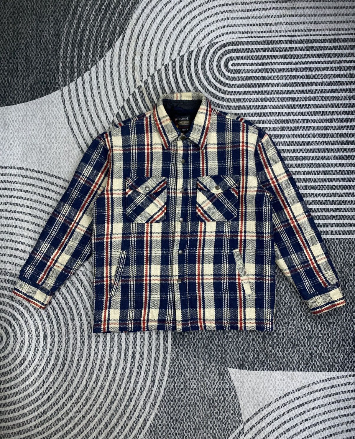 Vintage Vintage REPLIQUE Checked Western Jacket Size US L / EU 52-54 / 3 - 1 Thumbnail