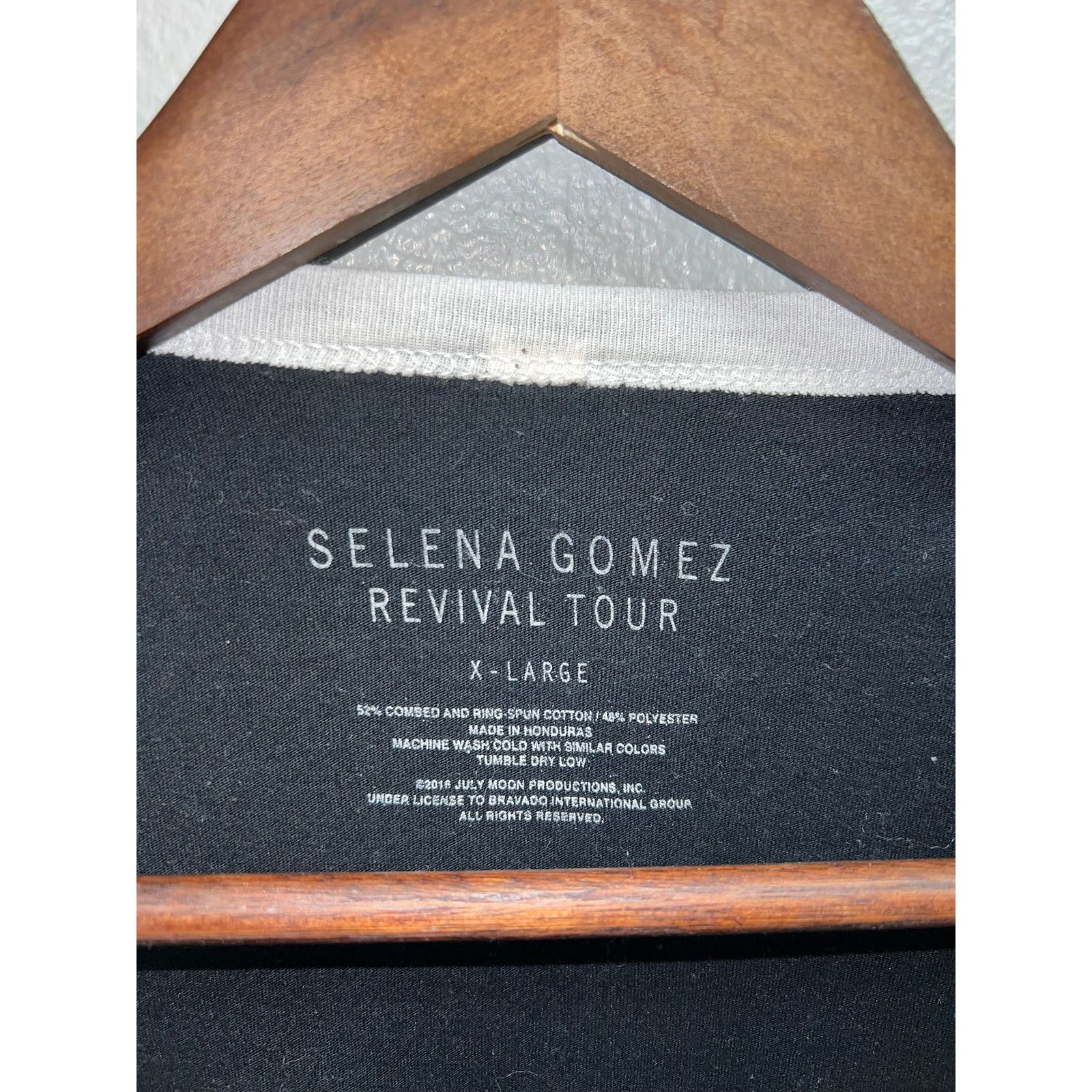 Band Tees Selena Gomez Shirt Revival Tour Concert Raglan Tee Large Size US L / EU 52-54 / 3 - 5 Thumbnail