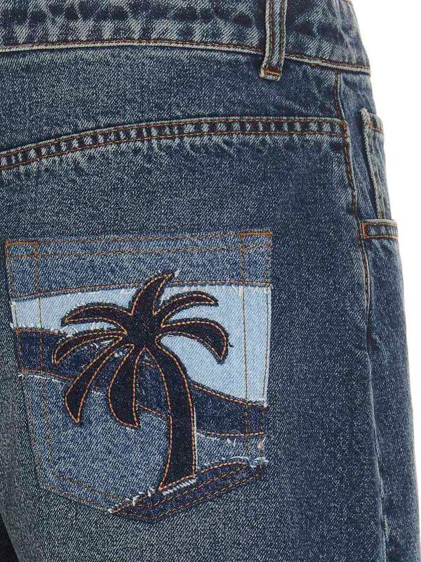 Palm Angels o1y1125 Denim Short in Blue Size 29" - 4 Thumbnail