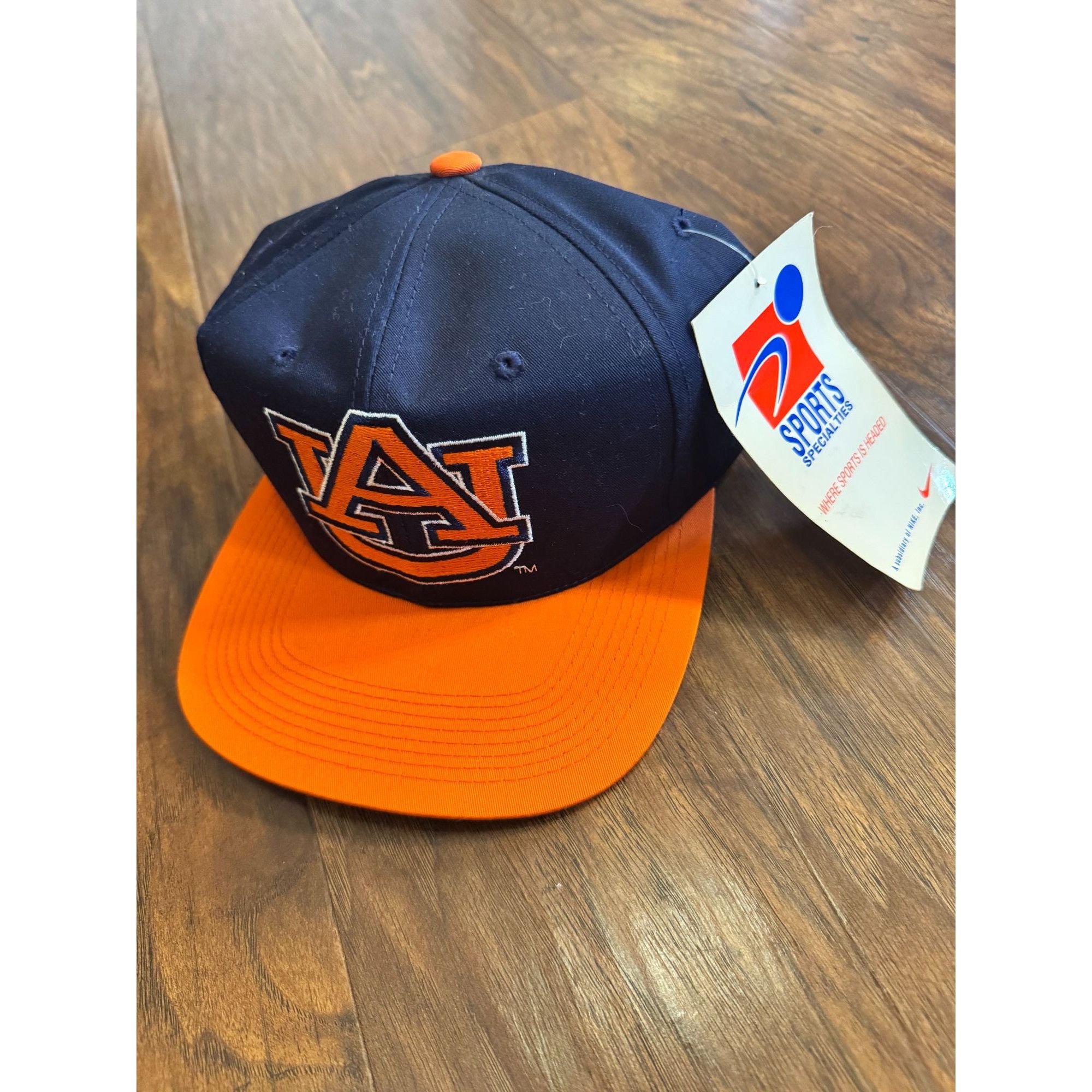 Sports Specialties VTG NOS Auburn University Blue Orange Snapback Hat NIKE Spor Size ONE SIZE - 1 Thumbnail