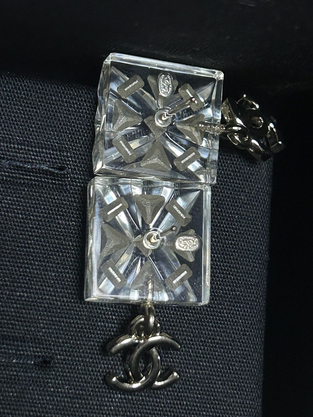 Chanel Chanel Resin Square Logo Earrings Size ONE SIZE - 11 Thumbnail