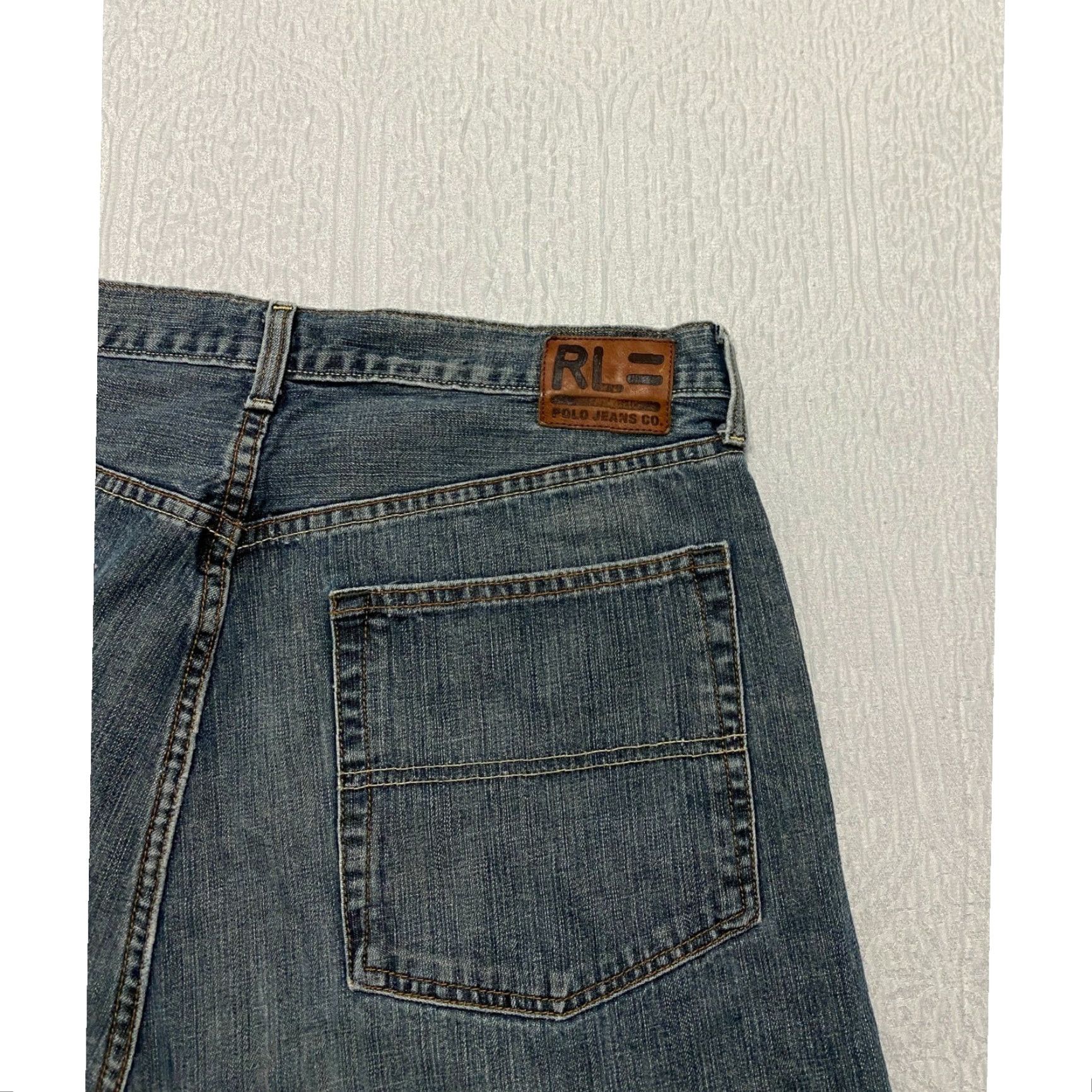 Vintage VINTAGE Polo Jeans Co Ralph Lauren Hayden Jeans Button Fly Blue 36x32 Men Straight Denim Cotton 5-Pocket Mens Size US M / EU 48-50 / 2 - 2 Thumbnail