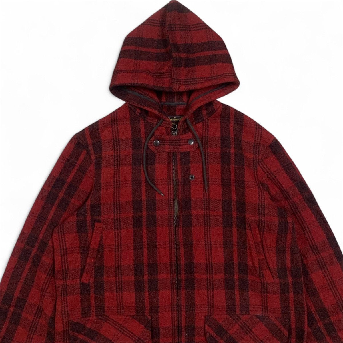 Toyo Enterprises Vtg Style Eyes Toyo Enterprise Plaid Wool Hooded Jacket Size US S / EU 44-46 / 1 - 2 Thumbnail