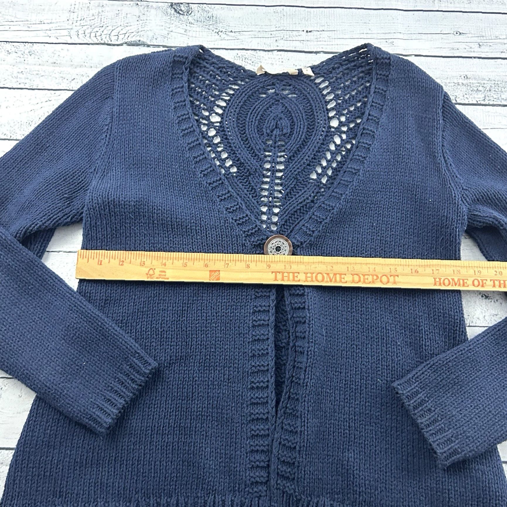 Soft Surroundings VINTAGE Soft Surroundings Cardigan Sweater Women's S Navy Blue Size S / US 4 / IT 40 - 4 Thumbnail