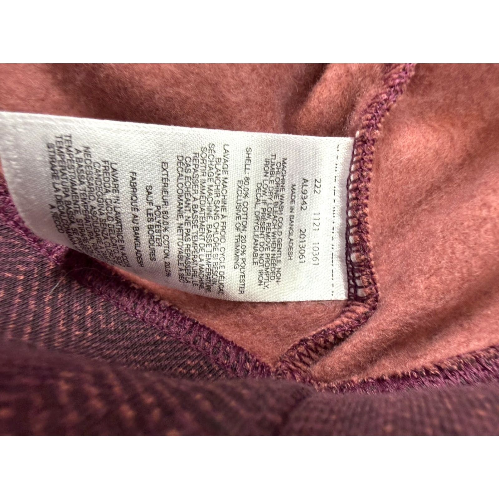 Vintage Columbia Shirt Womens Large Purple Herringbone Fleece Cowl Neck Tunic Top Size L / US 10 / IT 46 - 7 Thumbnail