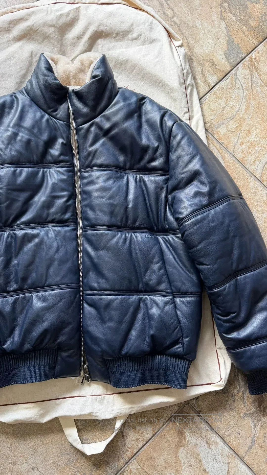 Dior Black Padded Leather Bomber Jacket Size L. Size US L / EU 52-54 / 3 - 2 Thumbnail