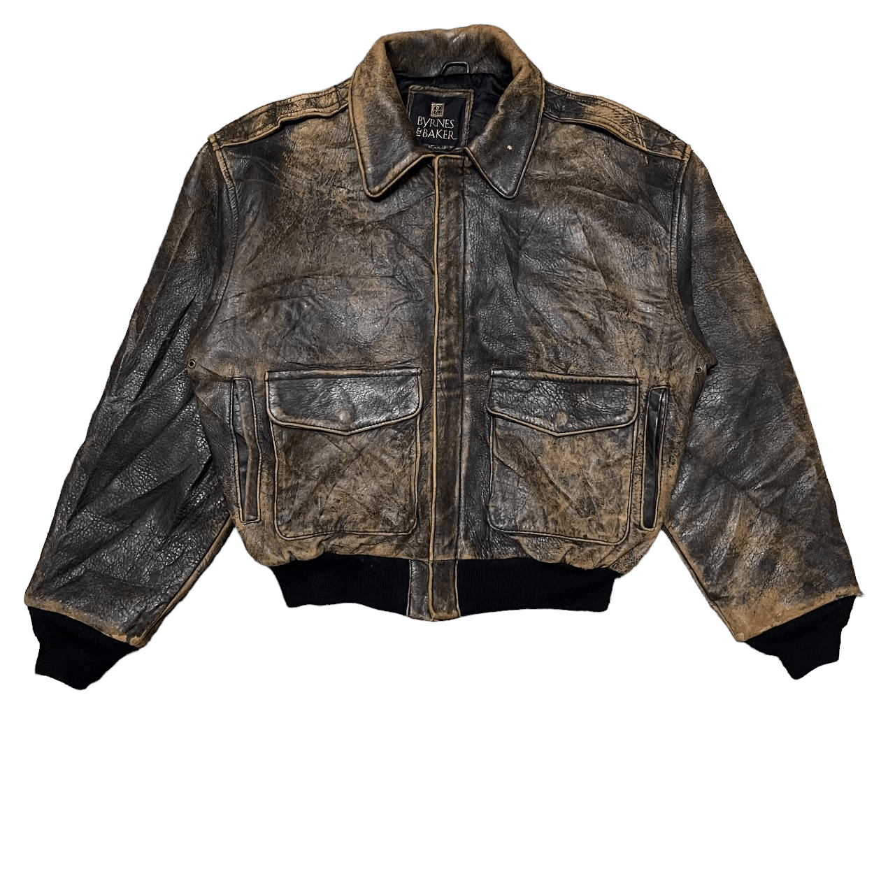 Japanese Brand Vintage Byrnes & Baker Leather Jacket Size US L / EU 52-54 / 3 - 1 Thumbnail