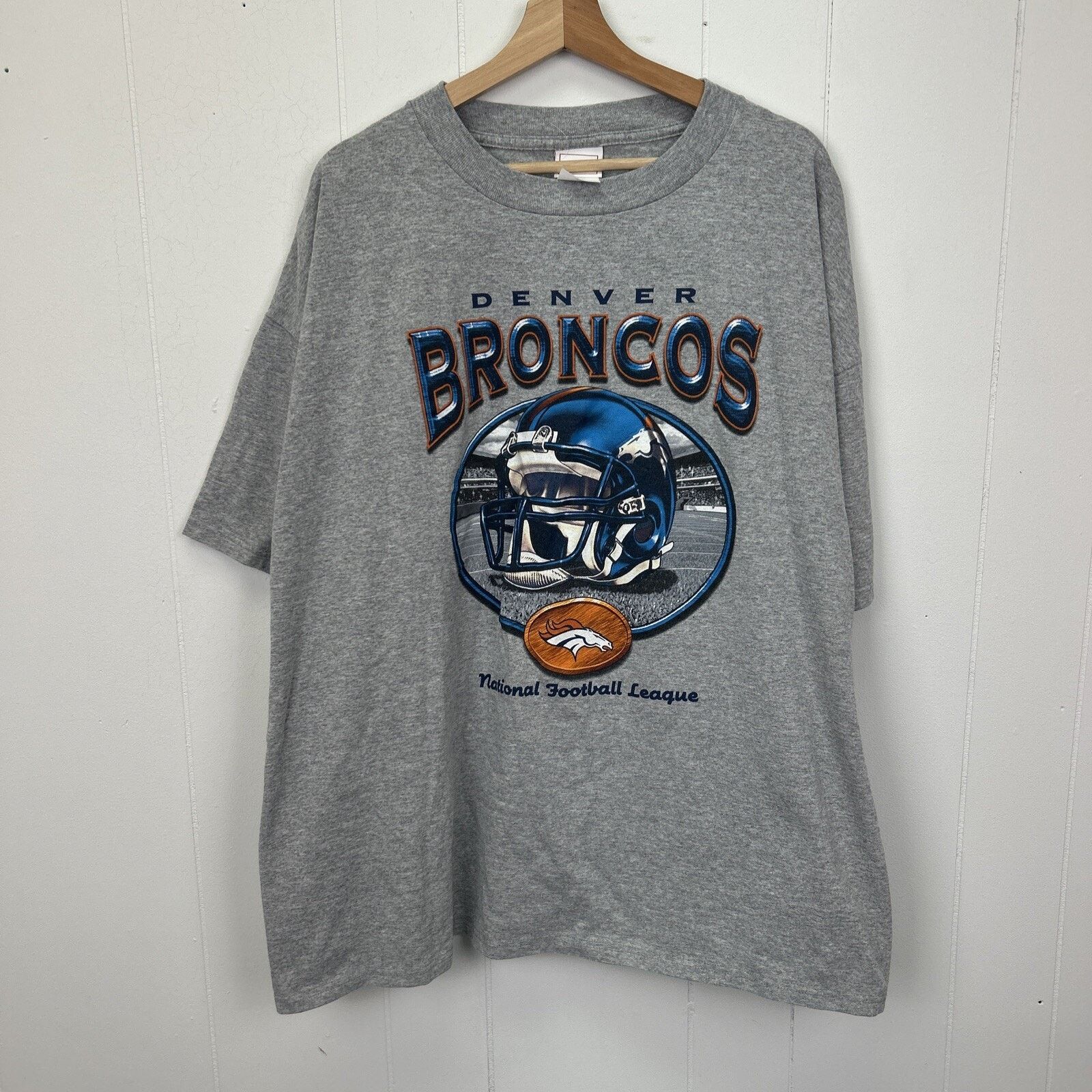 NFL Denver Broncos NFL Tag Grey Football T-Shirt Size 2XL Size US XXL / EU 58 / 5 - 1 Thumbnail