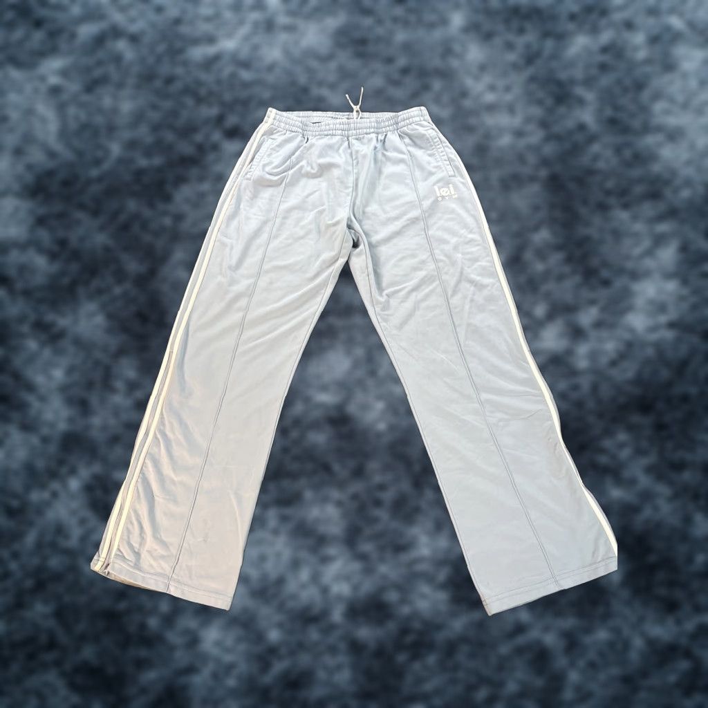 Vintage VINTAGE LEI Track Pants Womens XL Teal Baggy Wide Gym Side Stripe 90s Size 40" / US 18 - 1 Thumbnail