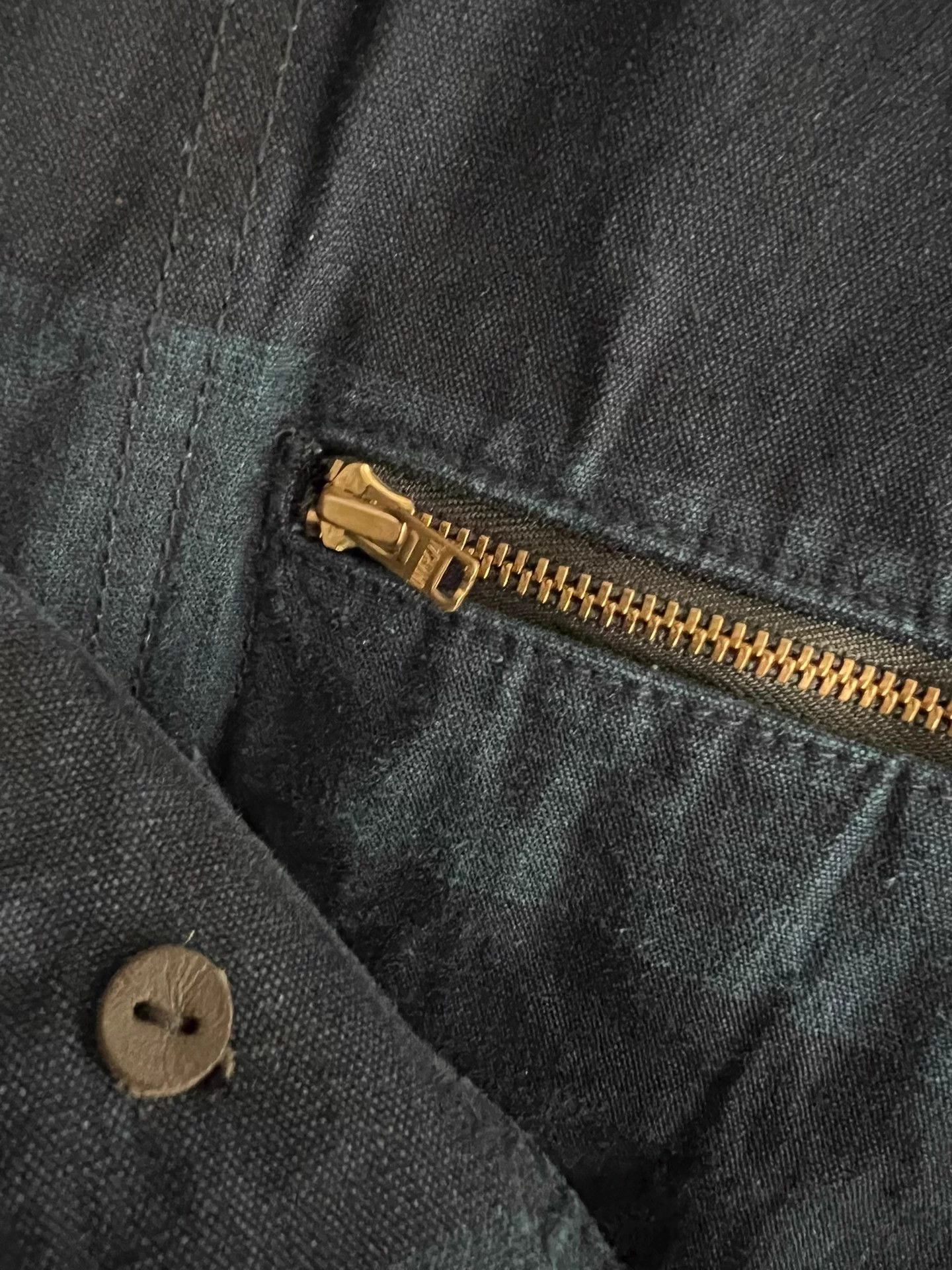 Pure Blue Japan Pure Blue Japan Indigo Denim Fitted Long Overcoat Size US L / EU 52-54 / 3 - 9 Thumbnail