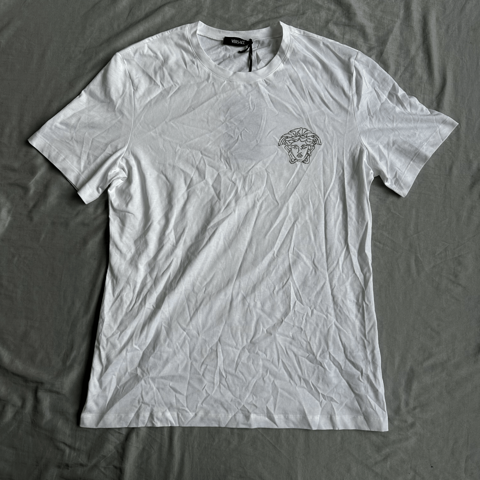 Versace Versace White Shirt With Golden Medusa Head On Chest Size M Size M / US 6-8 / IT 42-44 - 1 Thumbnail