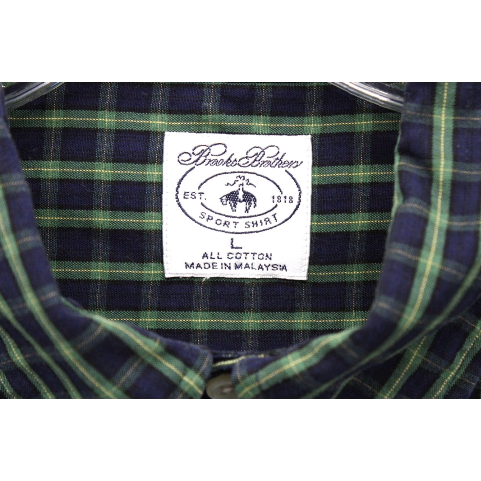 Brooks Brothers Brooks Brothers Shirt Men’s Large Green Blue Plaid Preppy Casual Long Sleeve Fashion Dress Shirt Size US L / EU 52-54 / 3 - 4 Thumbnail